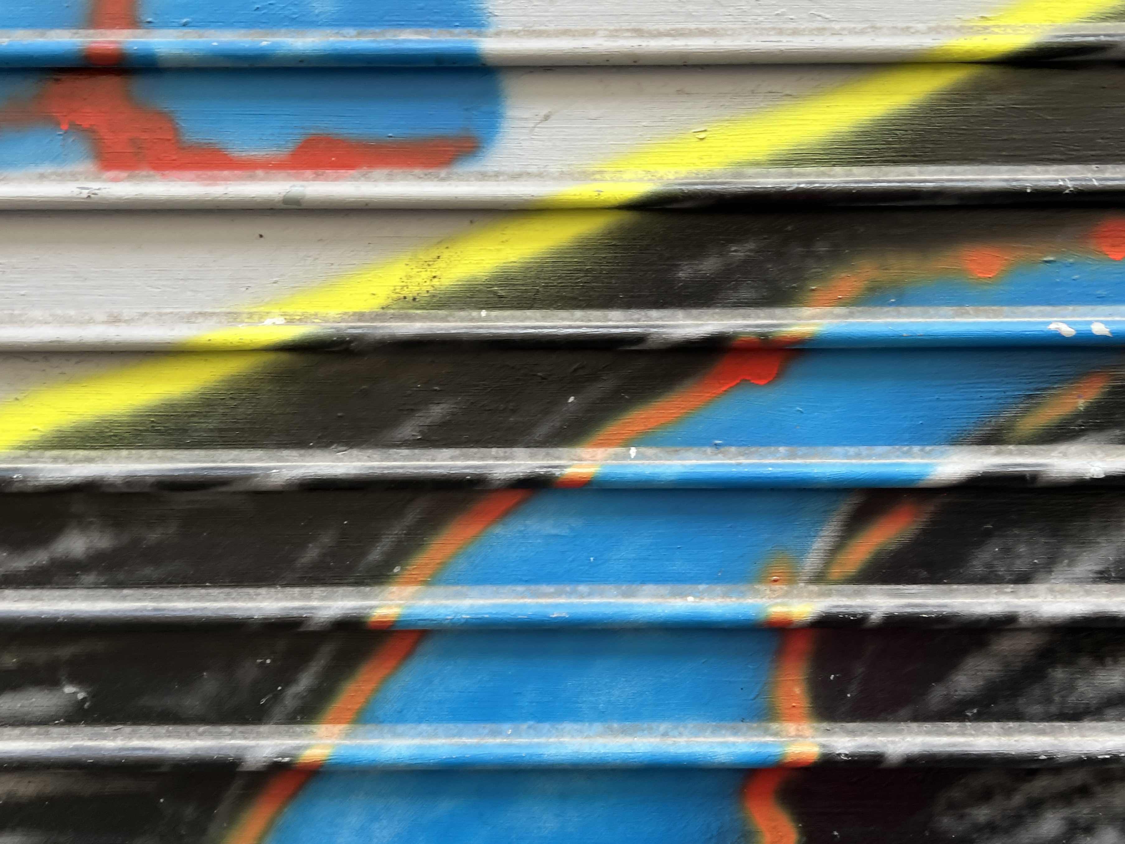 Colorful graffiti wall in Paris