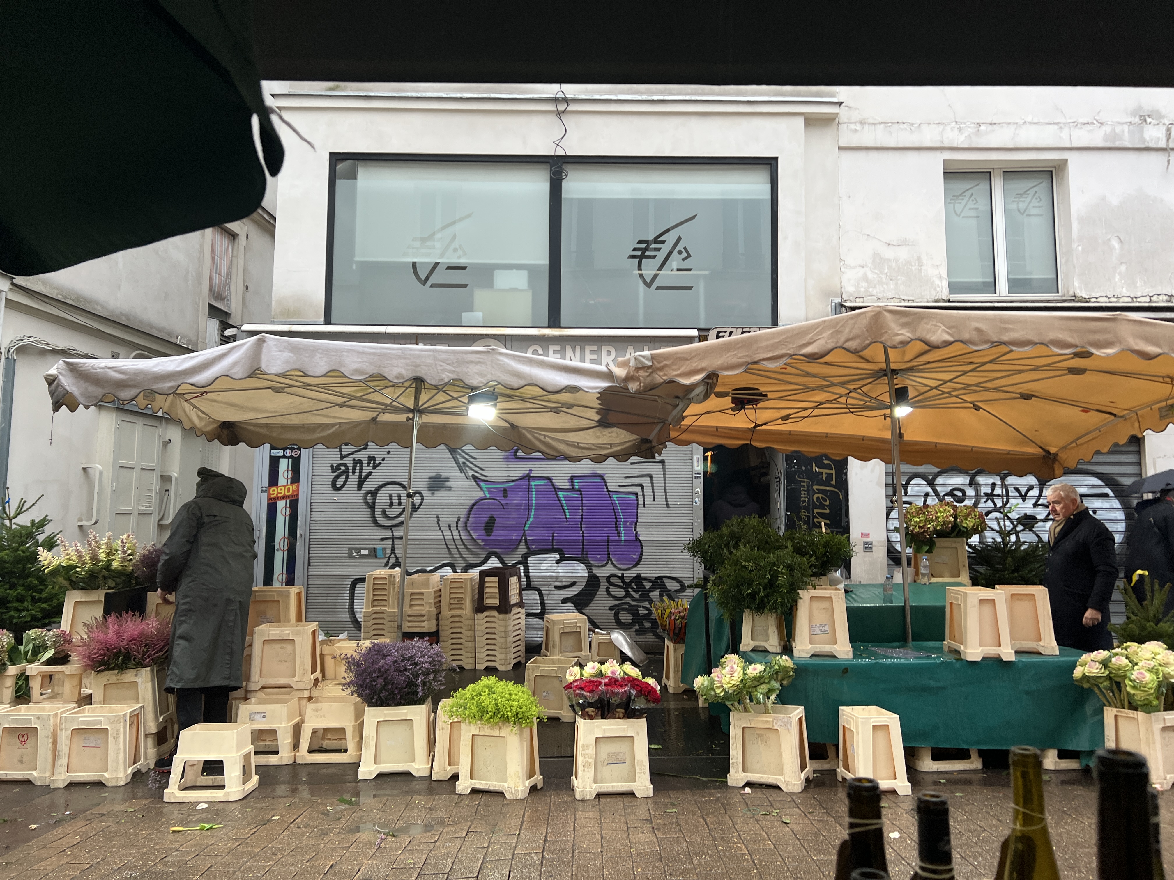 Wine street in Paris