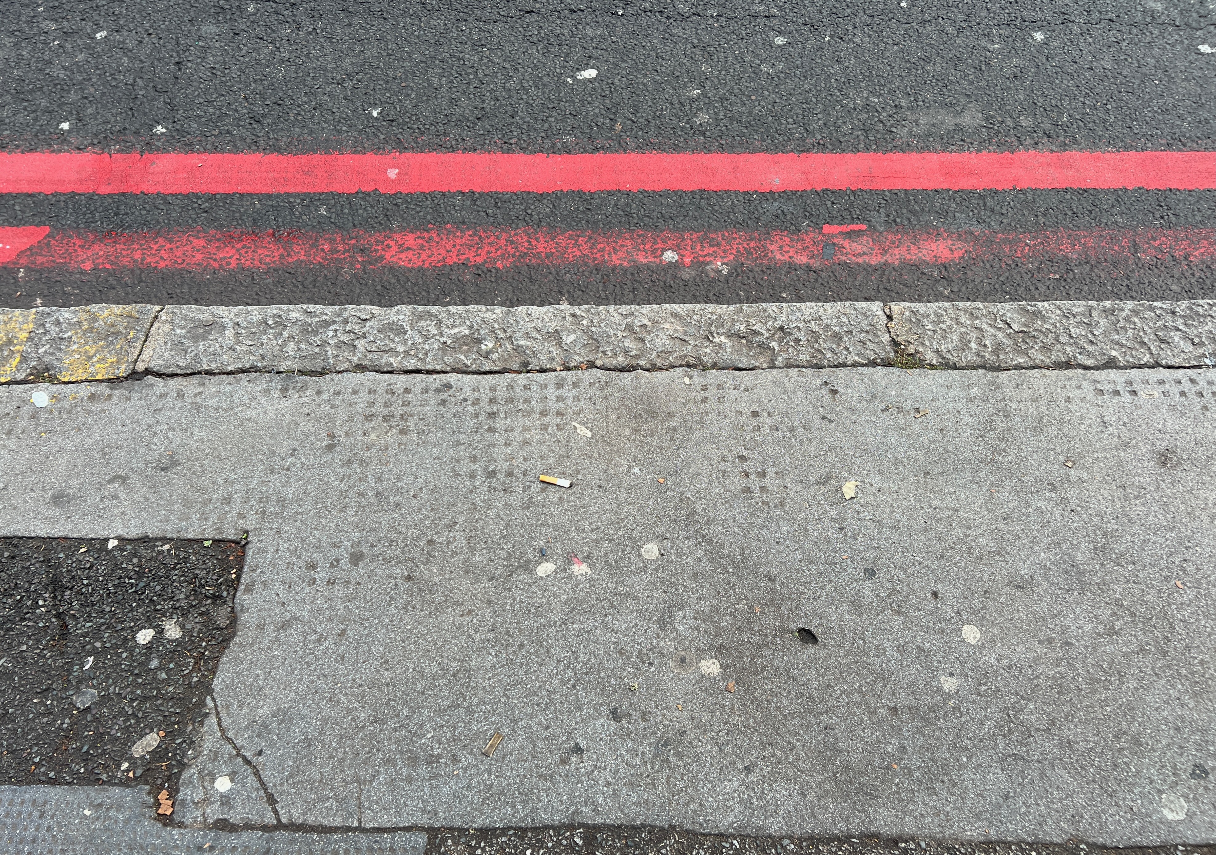 Red sidewalk photograph
